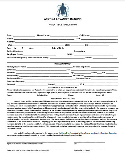 Patient Registeration Form